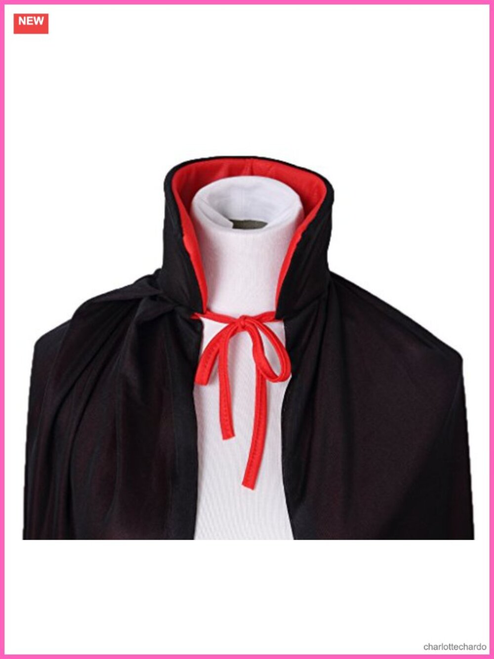 Unisex Reversible Vampire Cloak Hooded Halloween Costume Cape - Picture 5 of 6